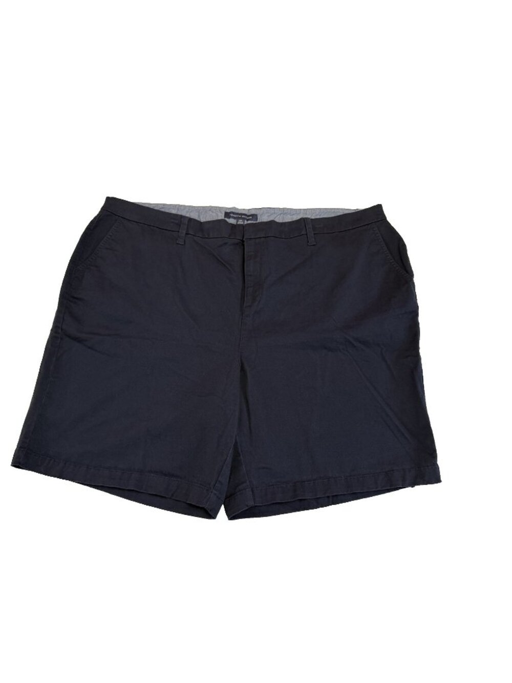 Tommy Hilfiger Womens 22W Navy Chino Shorts Stretch Cotton Flat Front Casual
